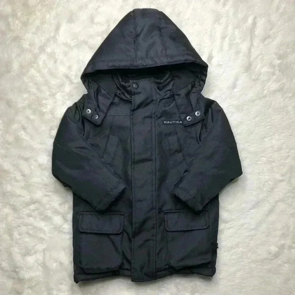 Nautica Winter Jacket Hooded Black Size 2T - Picture 1 of 16